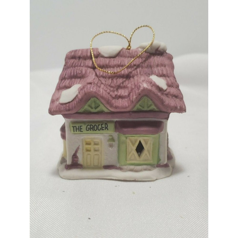 1991 READERS DIGEST The Grocer ORNAMENT BELL Vintage Porcelain Christmas Tree